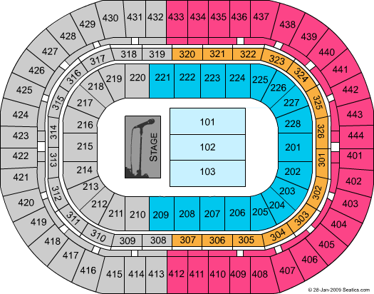 Honda center anaheim concert seating chart